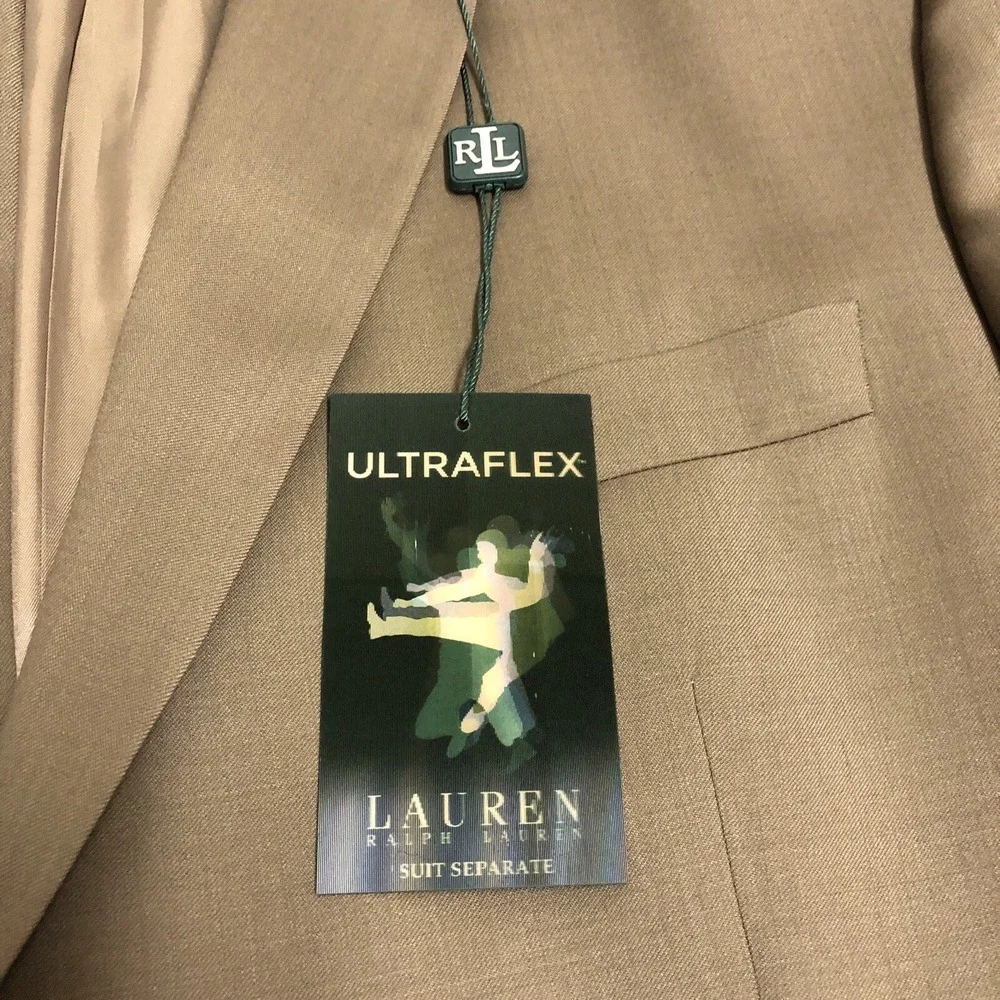 Ralph‎ Lauren Suit Jacket Dark Tan 46 Regular NWT